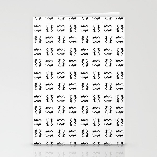 free scribble 2 black and white Stationery Cards