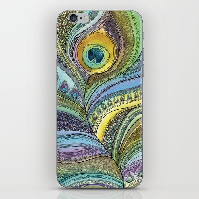 Intricate Peacock Feather iPhone Skin