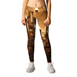 Gold Wall Chandelier Leggings | Lamp, Gold, Wall, Candle, Interior, Vintage, Antique, Glow, Bulb, Color 