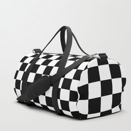 Black and White Chess Digital Print Duffle Bag