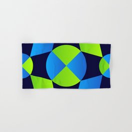 Green & Blue Color Arab Square Pattern Hand & Bath Towel