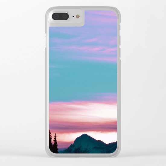 Alaskan Pastel Vibes Clear iPhone Case