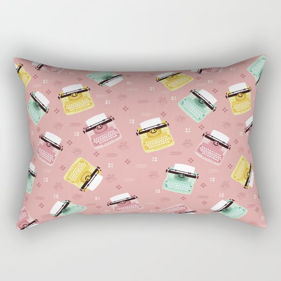 Vintage Typewriters Rectangular Pillow