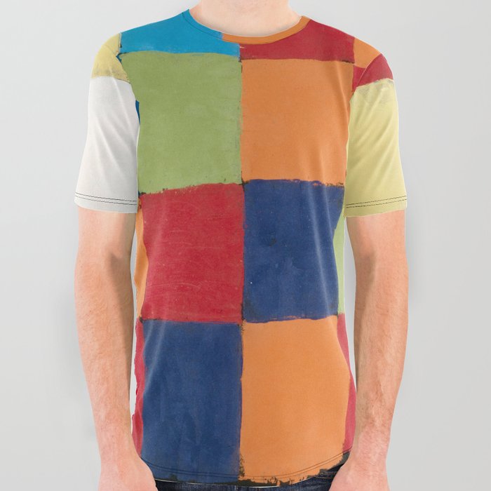 Bauhaus Paul Klee color chart painting Mid century Modern Geometric Cubism Abstract All Over Graphic Tee