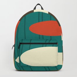 Mid Century Modern Abstract Vinyl Colorful Backpack