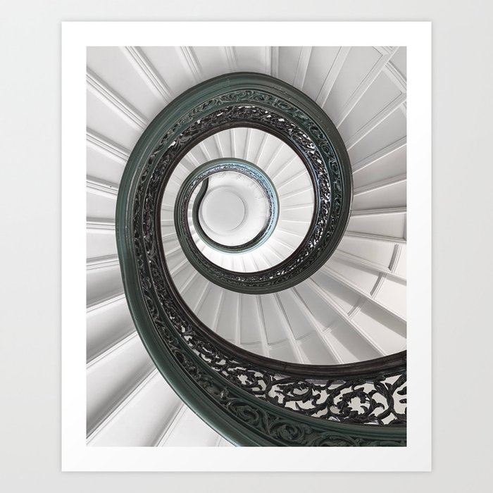 Spiral Staircase at the Peabody, Baltimore Art Print