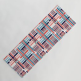 Crisscrossed checks red and blue Yoga Mat