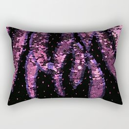 Pink PUrple Sequin Flames Rectangular Pillow