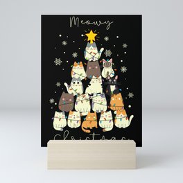 Meowy Christmas  Mini Art Print