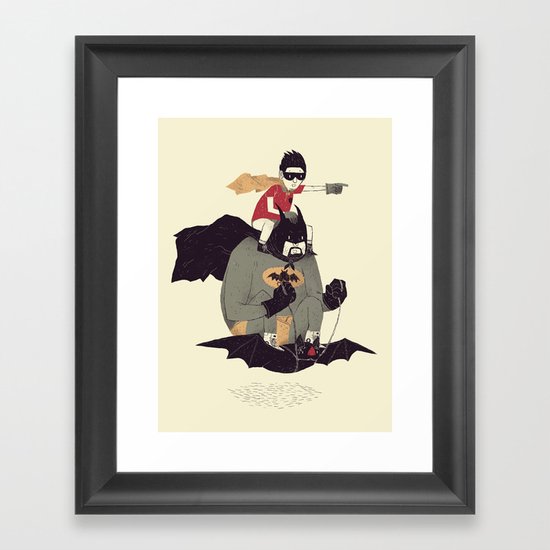 to the batmobile! Framed Art Print