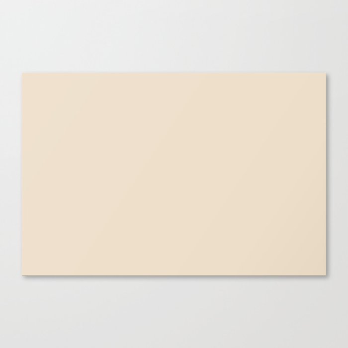 Neutral Buff Beige Solid Color Hue Shade - Patternless Canvas Print