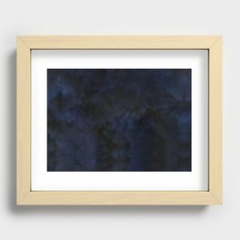 Dark Blue Recessed Framed Print