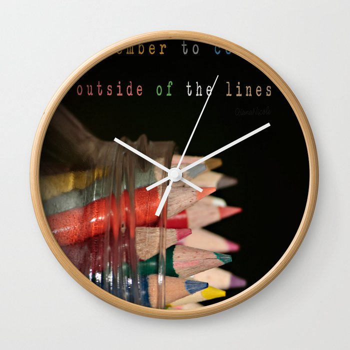 Color outside of the lines Wall Clock