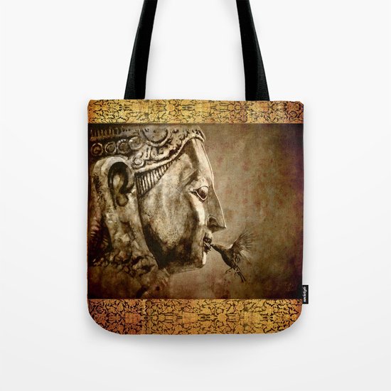 Buddha Kiss - vintage Tote Bag