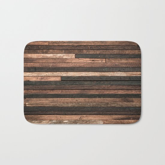 Vintage Wood Plank Bath Mat