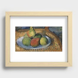 Plate of Fruit on a Chair (Assiette de fruits sur une chaise) (ca.1879–1880) by Paul Cézanne Recessed Framed Print
