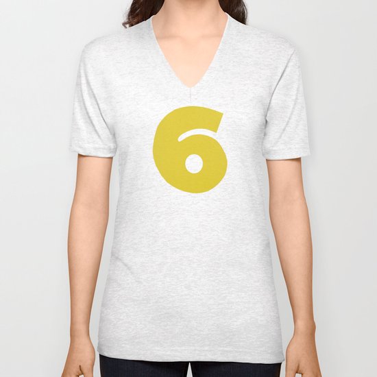 Number 6 Unisex V-Neck
