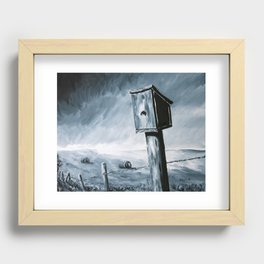 Little Birdhouse on the Prairie Recessed Framed Print