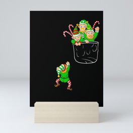 Elf pocket christmas Mini Art Print