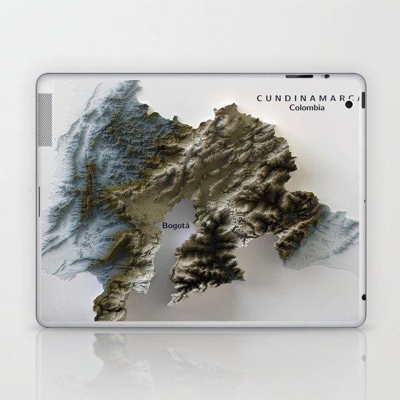 Bogota shaded relief map  Laptop & iPad Skin