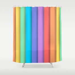Rainbow stripes Shower Curtain
