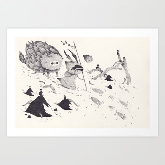 la traque Art Print
