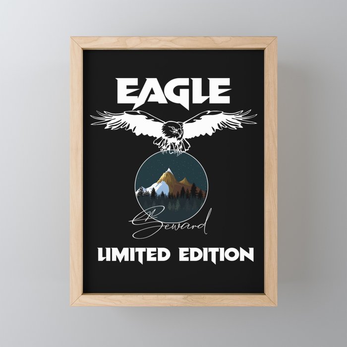 Eagle Limited Edition Seward Retro Vintage Framed Mini Art Print