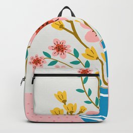 Pink Posey Flowers Backpack
