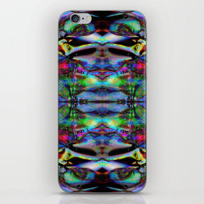 Colorful abstract symmetrical soap bubbles iPhone Skin