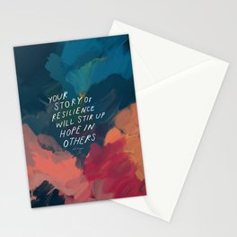 "Your Story Of Resilience Will Stir Up Hope In Others." Stationery Card