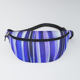Peace and Harmony Blue Striped Abstract Pattern Fanny Pack