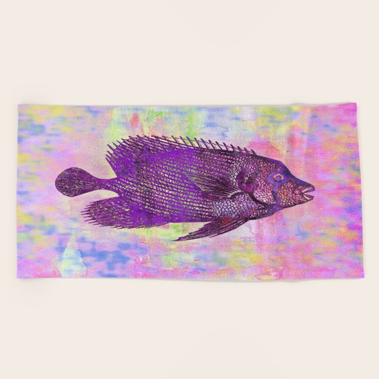 Fish W Beach Towel