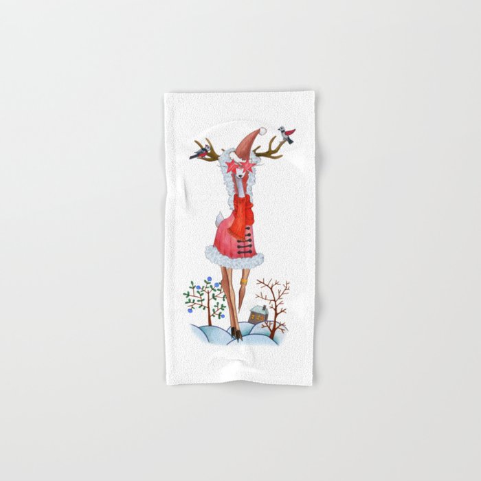 Fashion Christmas Deer 3 Hand & Bath Towel
