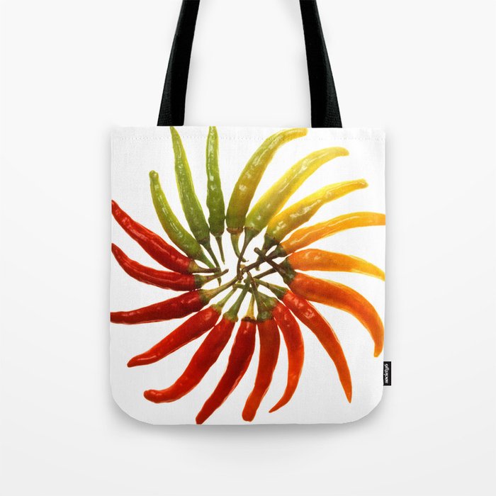 Charleston Hot Peppers Color Wheel Tote Bag