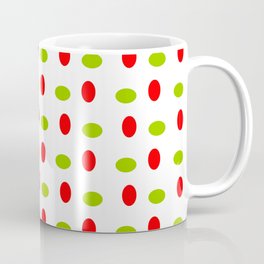 Wild polka dot 17- green and red Mug