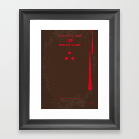 No148 My AVP minimal movie poster Framed Art Print