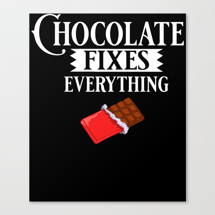 Chocolate Candy Bar Choco Dark Keto Canvas Print