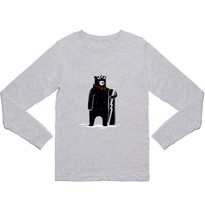 Bear on snowboard Long Sleeve T Shirt