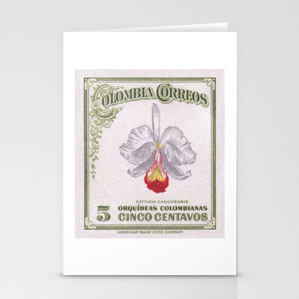 1947 COLOMBIA Cattleya Chocoensisi Orchid Stamp Stationery Cards