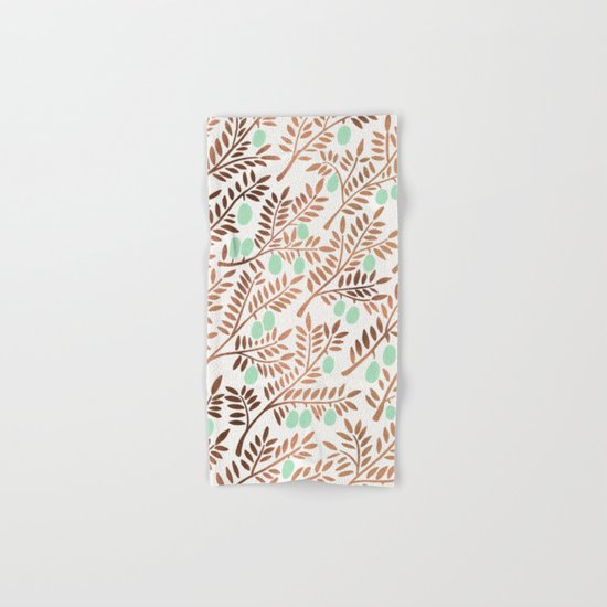 Olive Branches – Rose Gold & Mint Hand & Bath Towel