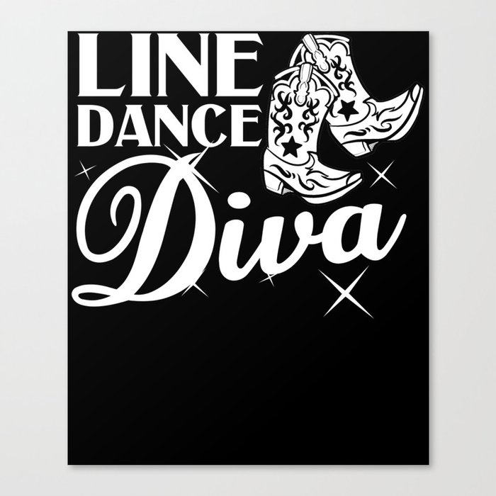 Line Dance Music Song Country Dancing Lessons Canvas Print