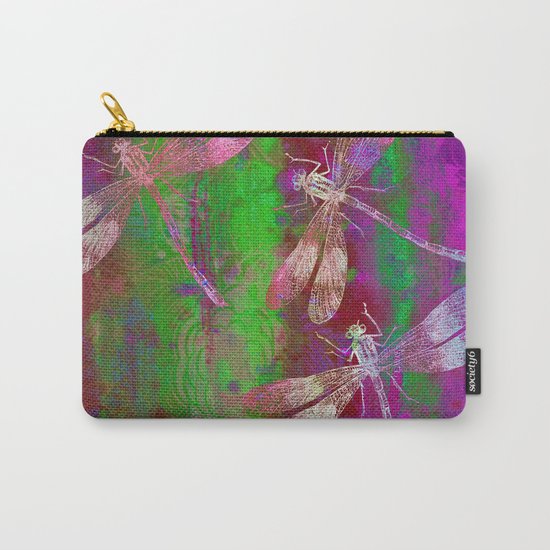 A Dragonflies QR Carry-All Pouch