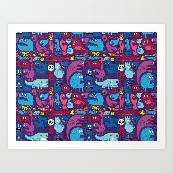 Mo' Monsters Mo' Problems Art Print