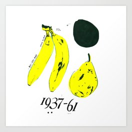 1937 Bananas Art Print