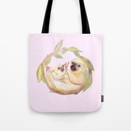 Mama and Baby Sloth - Rose Tote Bag