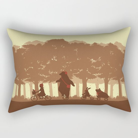 Biking with Friends Rectangular Pillow