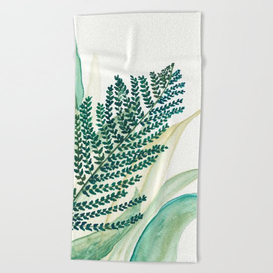 Botanical vibes 02 Beach Towel