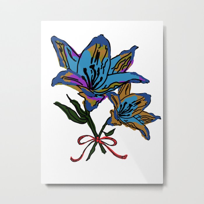 Colorful Lilly Bouquet Metal Print