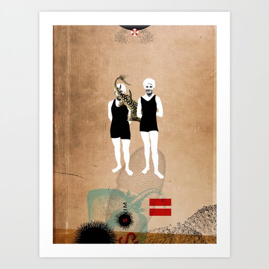 Swimmers Art Print
