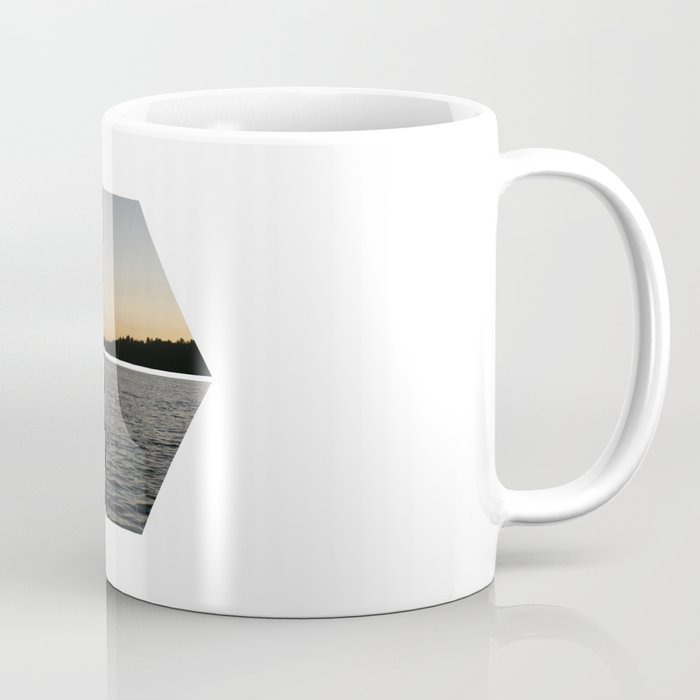 Geometric Lake Sunset Coffee Mug